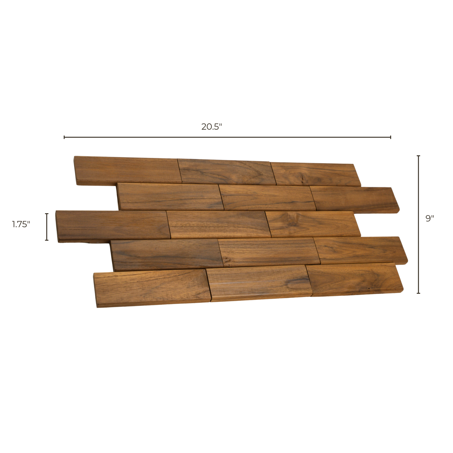 Terra Dark Short Teak Wall Panels