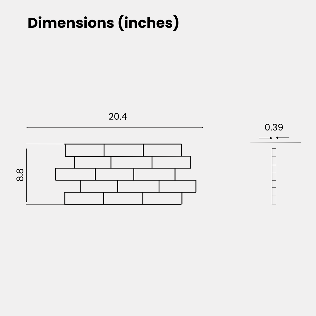 Thermally Modified Dark Teak Hardwood Brick Wall Panel Kit