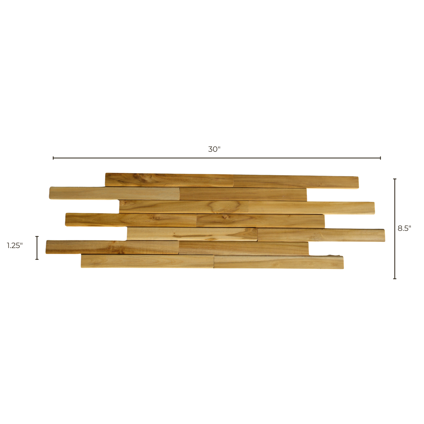 Terra Long Light Teak Wall Panels