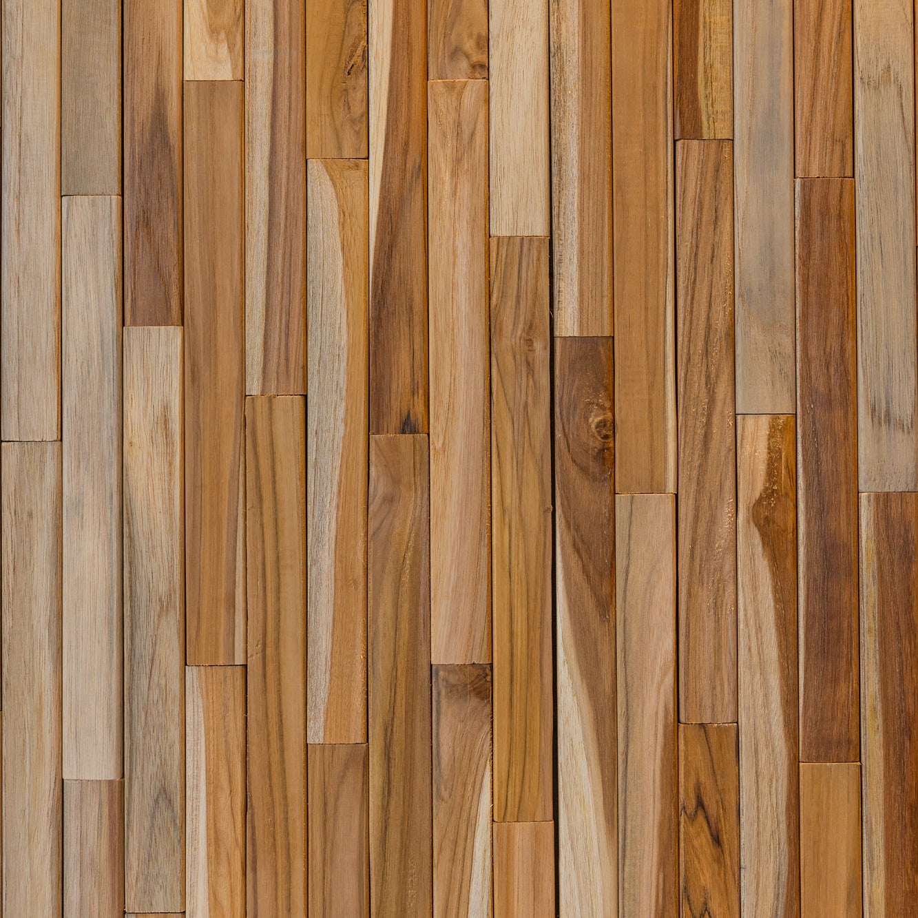 Terra Long Light Teak Wall Panels