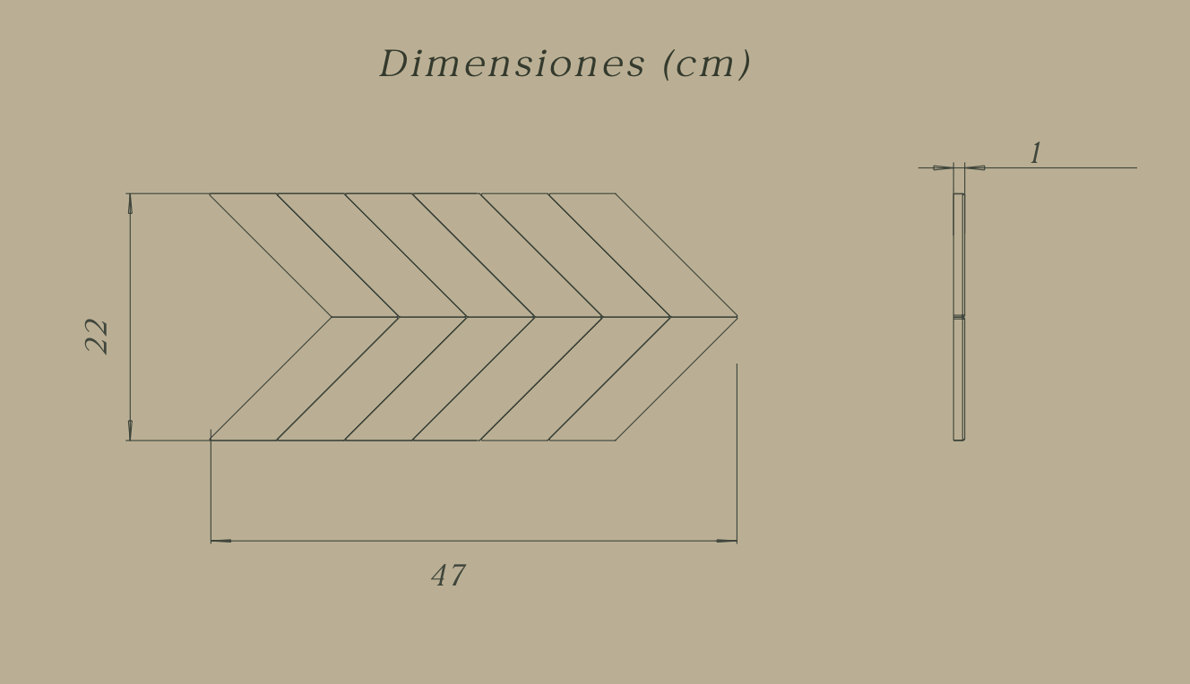 Thermally Modified Teak Hardwood Chevron Pattern Wall Panel Kit