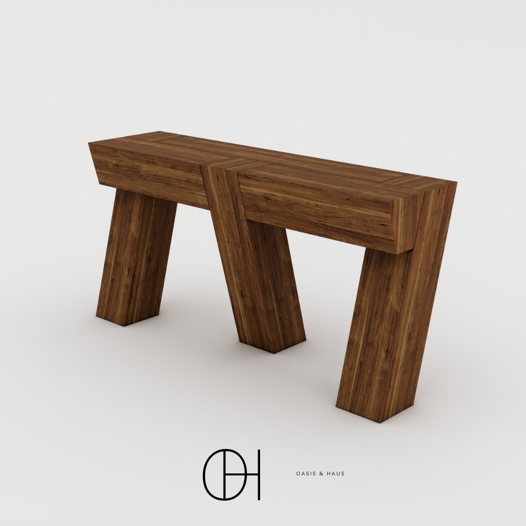 Luna Haus Cross Hardwood Bench