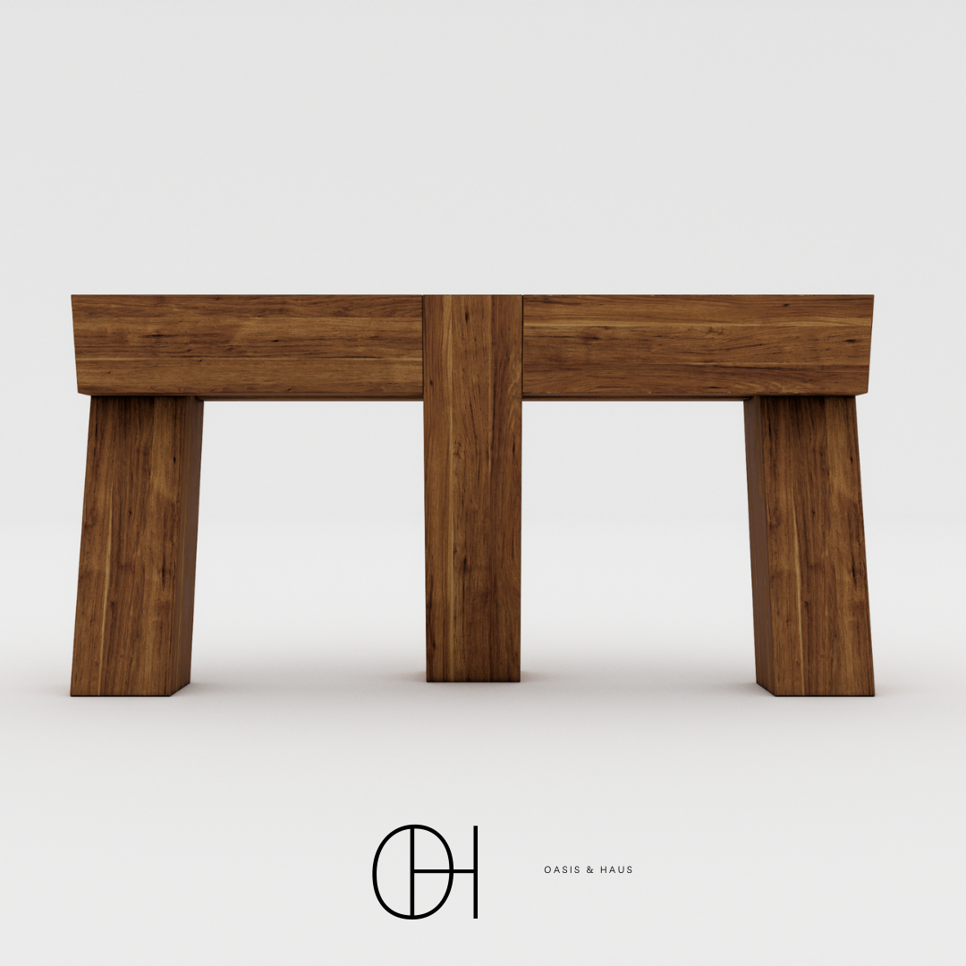 Luna Haus Cross Hardwood Bench