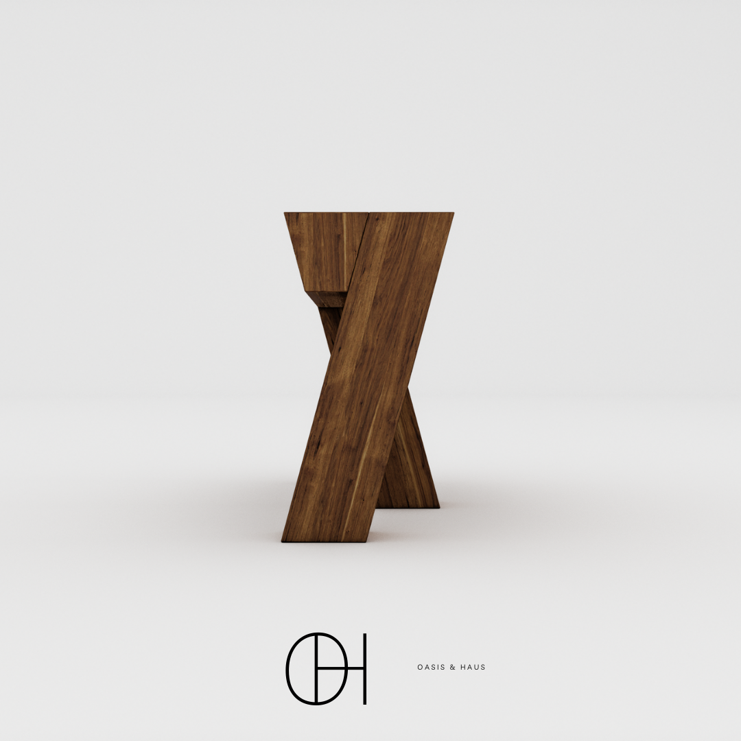 Luna Haus Cross Hardwood Bench