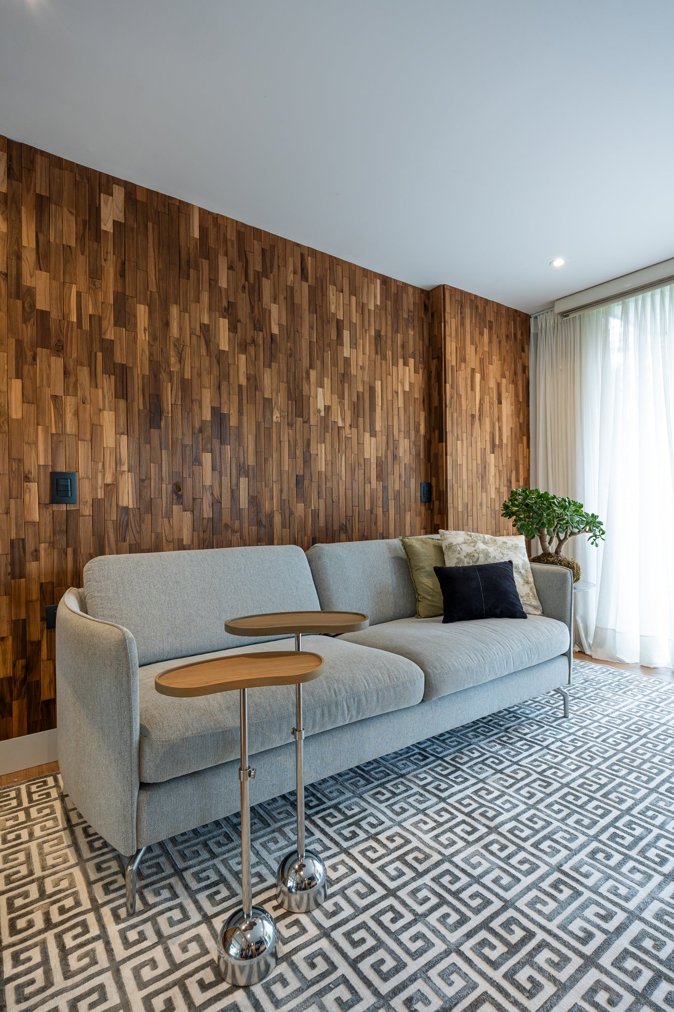 Thermally Modified Dark Teak Hardwood Brick Wall Panel Kit