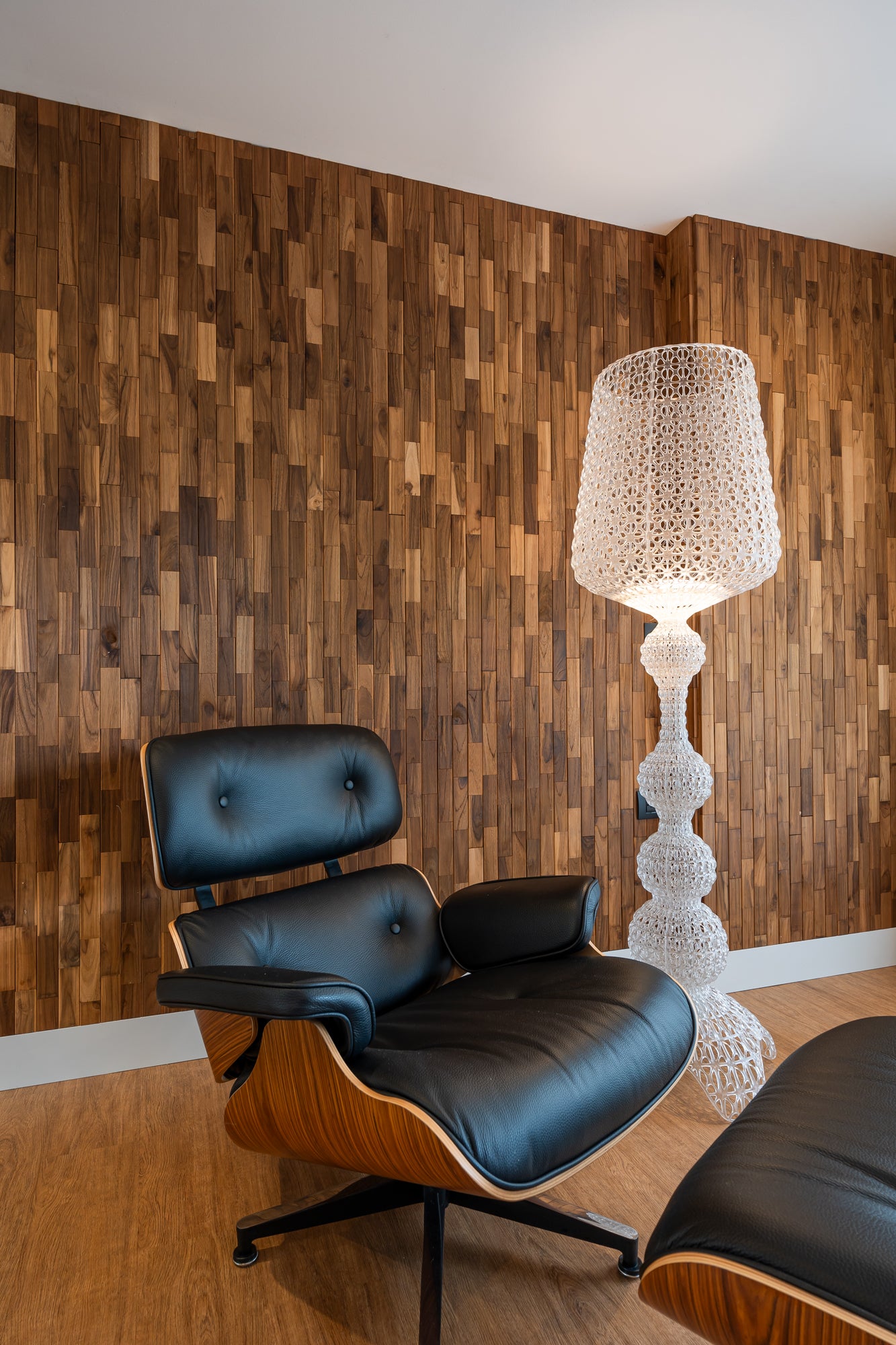 Thermally Modified Dark Teak Hardwood Brick Wall Panel Kit