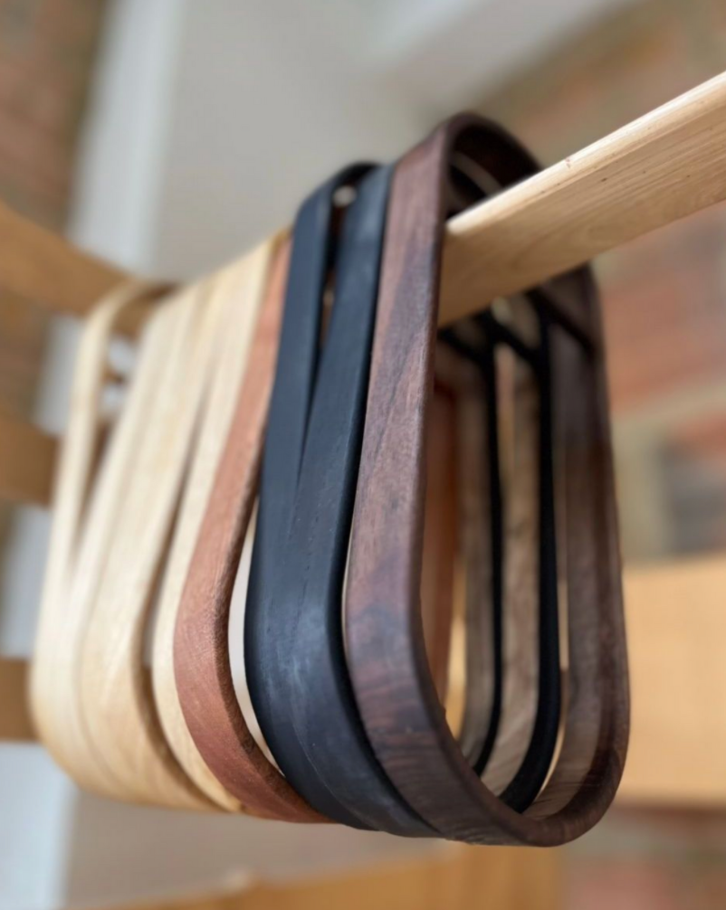 Handy Tray - Premium Wood & Leather Organizer - All Black