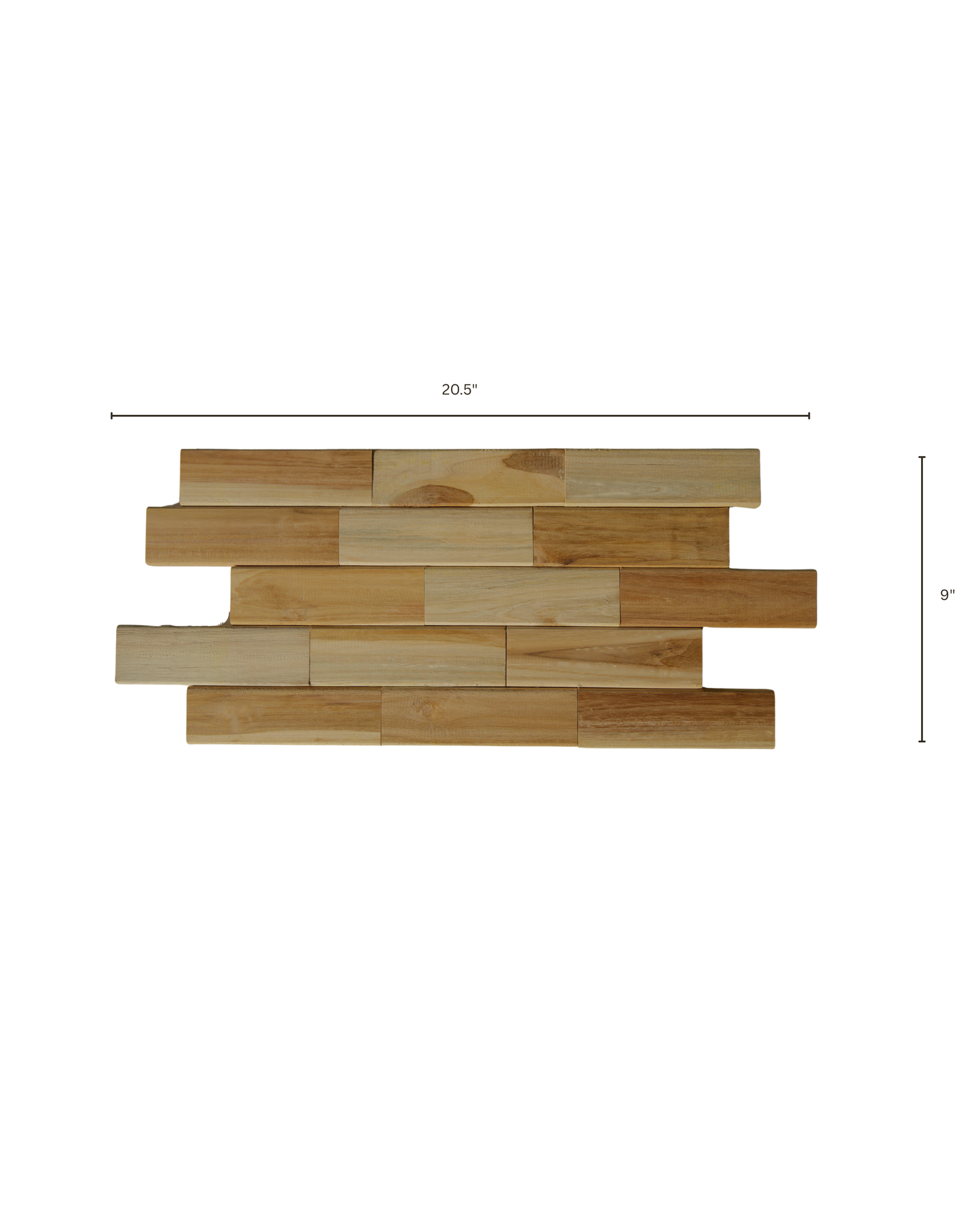 Terra Light Short Teak Wall Panels
