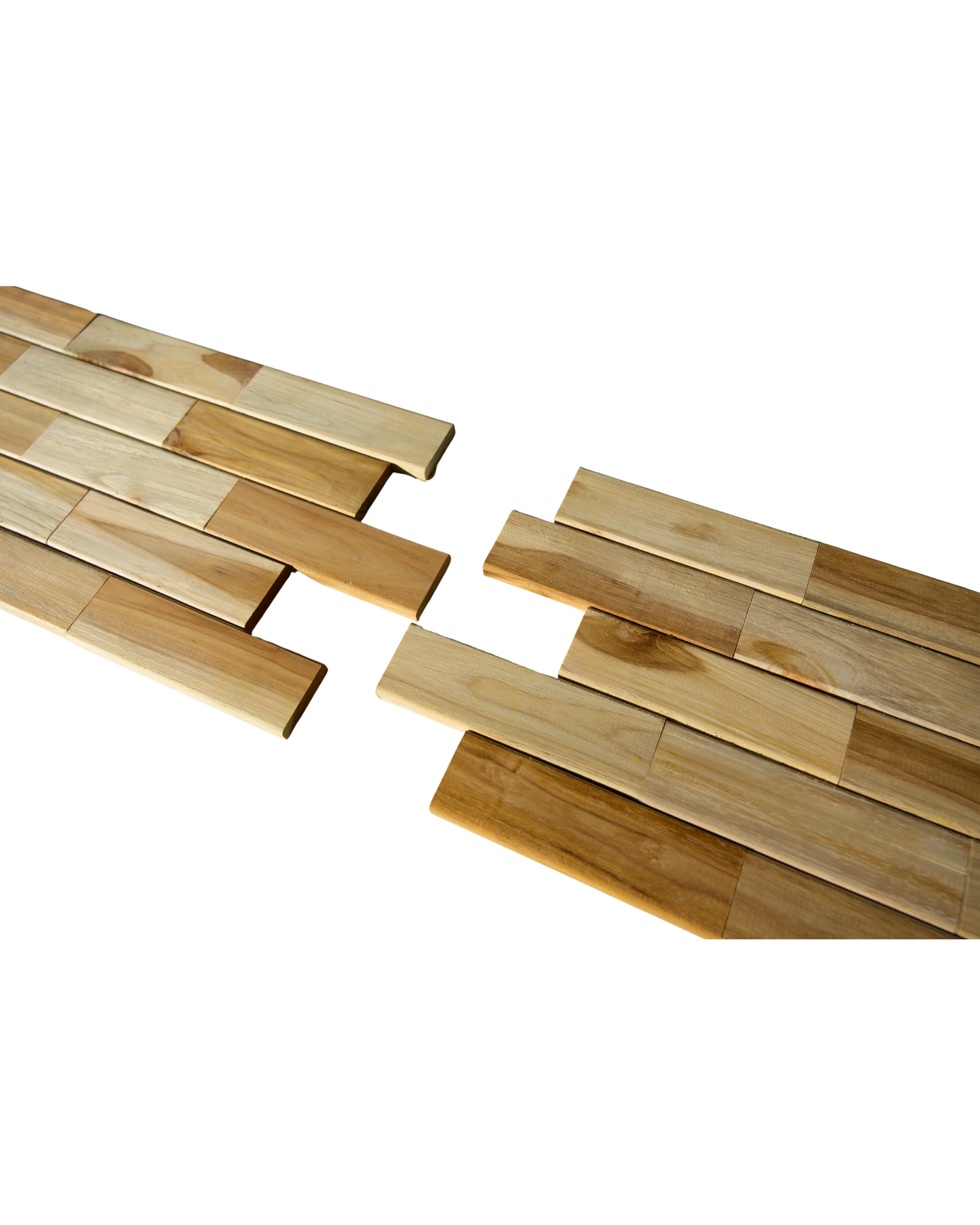 Terra Light Short Teak Wall Panels