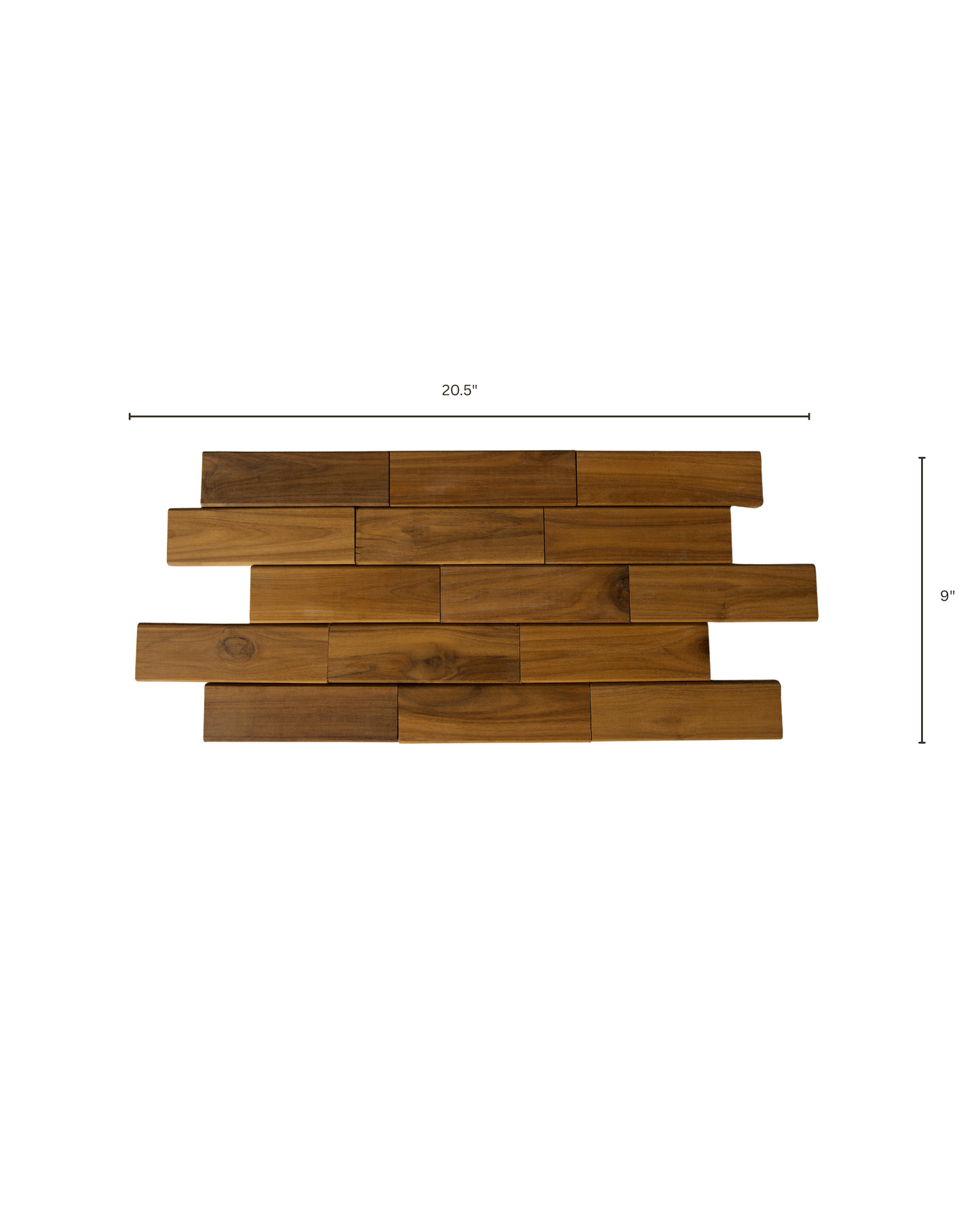 Terra Dark Short Teak Wall Panels
