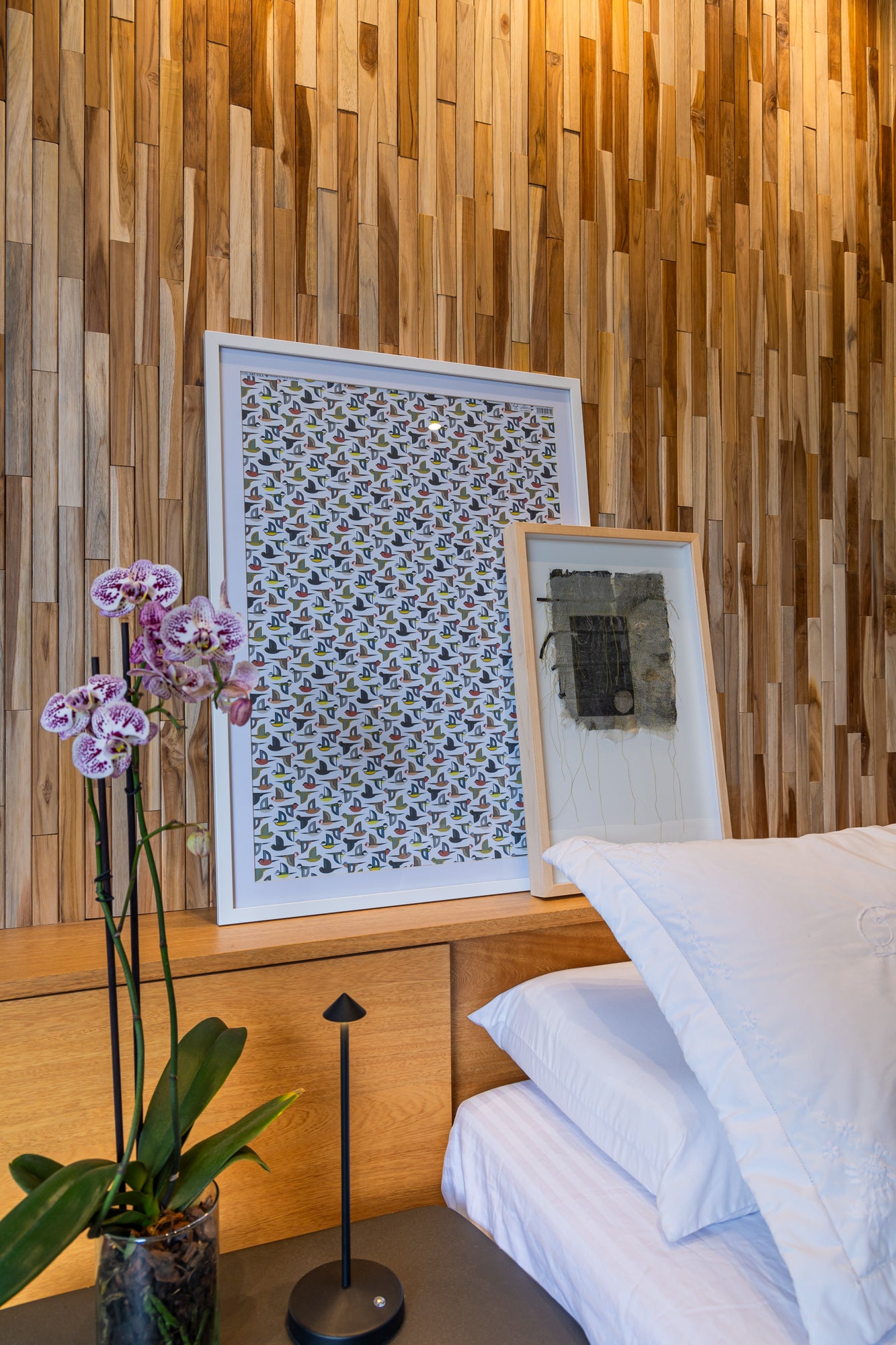 Terra Light Short Teak Wall Panels