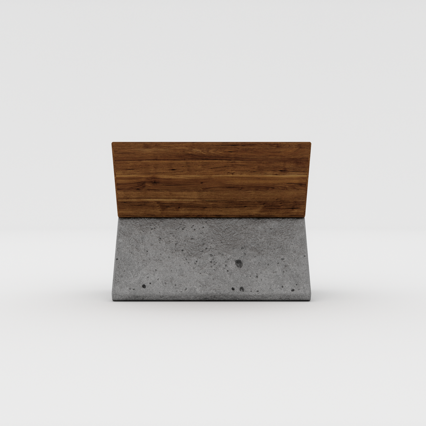 Luna Haus Teak Concrete Bench