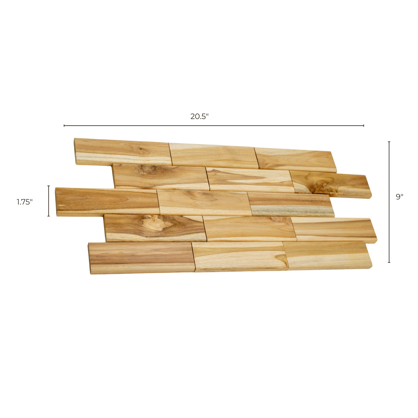 Terra Light Short Teak Wall Panels