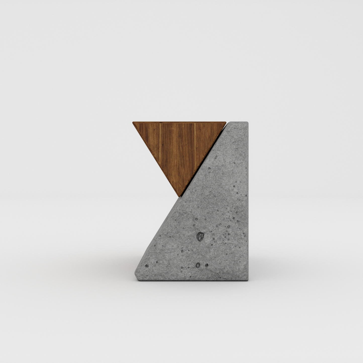 Luna Haus Teak Concrete Bench