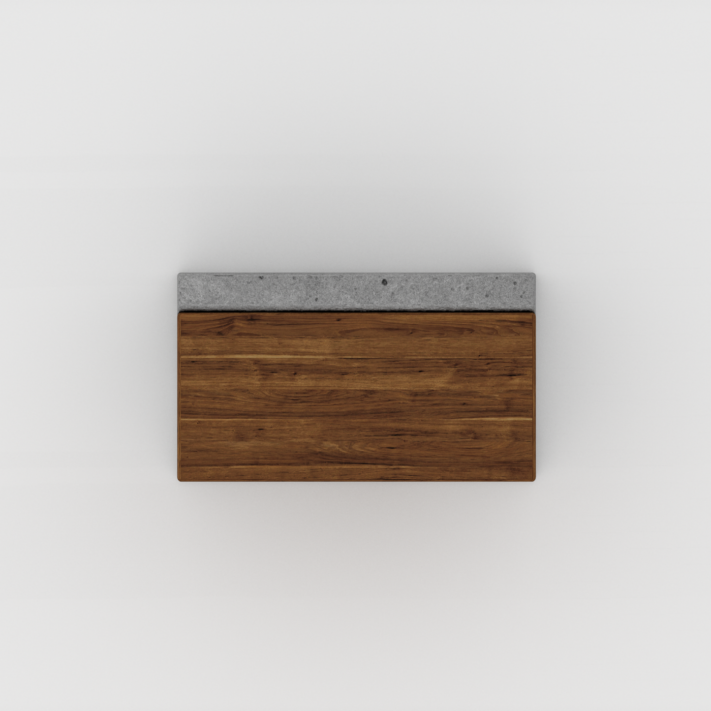 Luna Haus Teak Concrete Bench