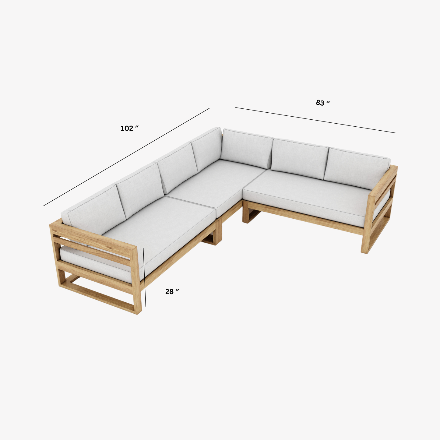 Eden Haus Teak L-Sectional
