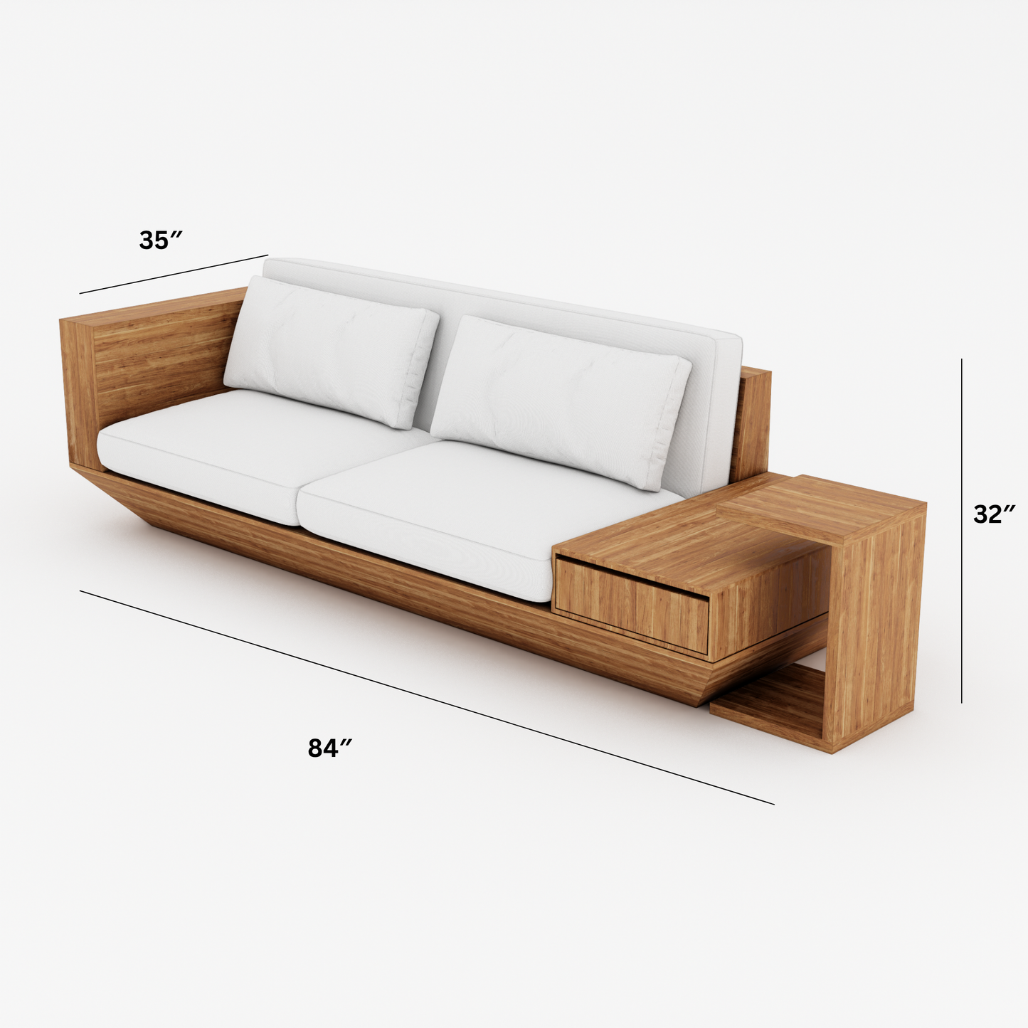 Luna Haus Outdoor Teak Sofa