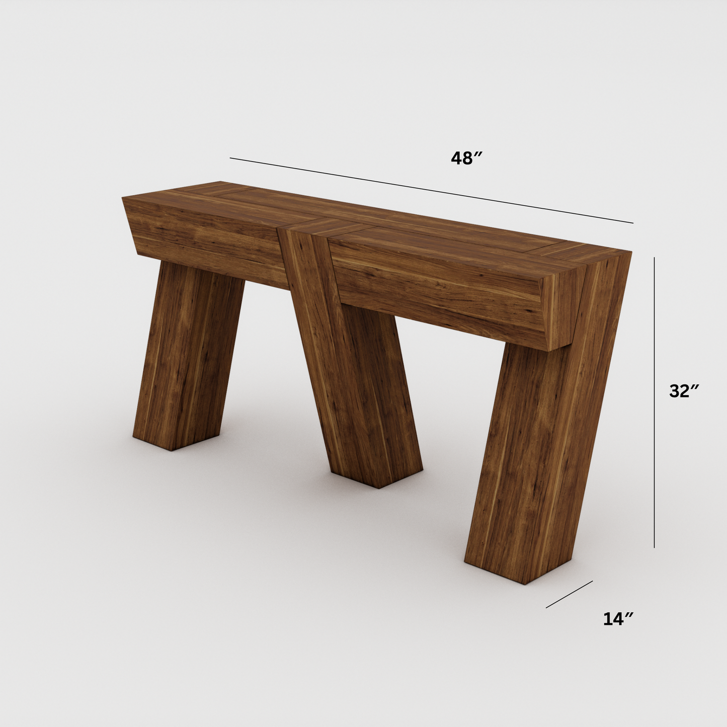 Luna Haus Cross Hardwood Bench