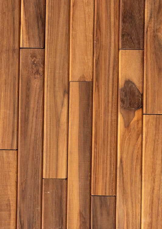 Terra LONG DARK Teak Solid Hardwood Wall Panels