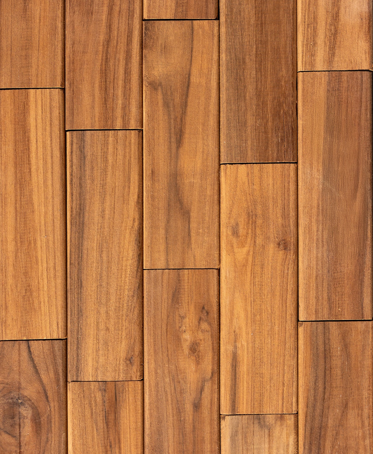 Terra SHORT DARK Teak Solid Hardwood Wall Panels