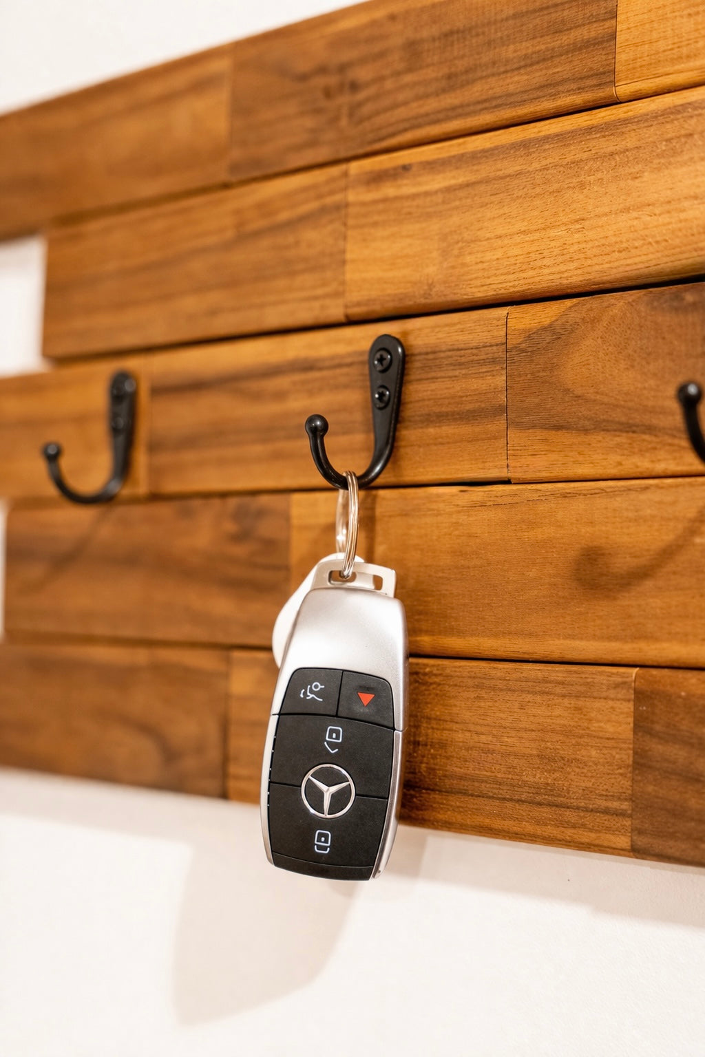 Modern Teak Wall Key Holder