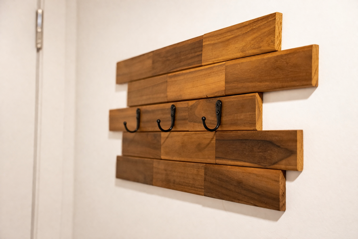 Modern Teak Wall Key Holder