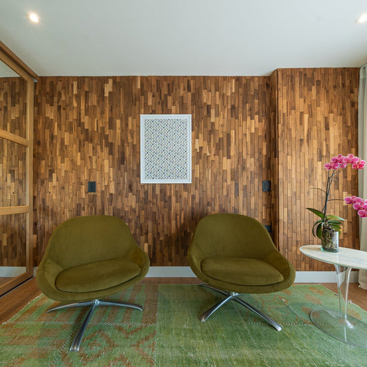 Terra Dark Short Teak Wall Panels