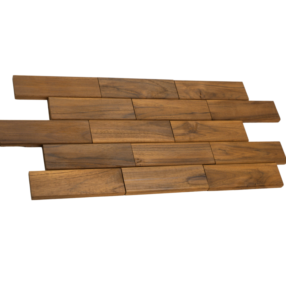 Terra Dark Short Teak Wall Panels